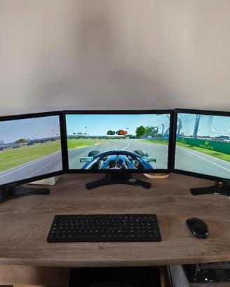 Triplo monitor Hannspree 22"