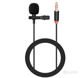 Microfono lavalier con amplificatore vocale da tas