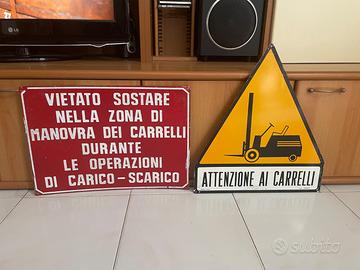 Old Italian industrial sign cartello insegna