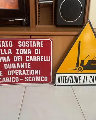 Old Italian industrial sign cartello insegna