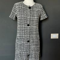 Vestito tweed bianco e nero