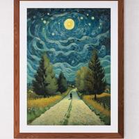 Quadro stampa Poster arte moderna stile Vang Gogh