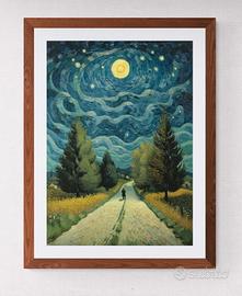 Quadro stampa Poster arte moderna stile Vang Gogh