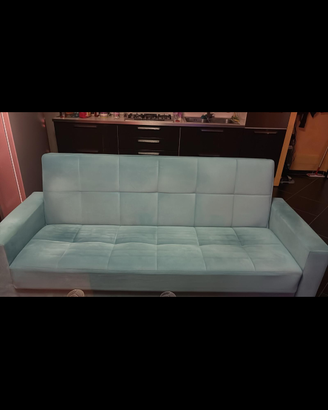 Divano letto azzurro
