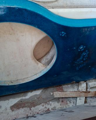 top bagno in lavarosa a 4 cm colore azzurro blu