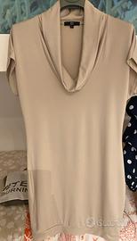 Abito elasticizzato beige