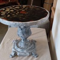 TAVOLINO tondo con pietre di fiume e RESINA EPOXY