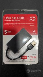 Hub USB 3.0 4 porte XD XDH103 nuovo