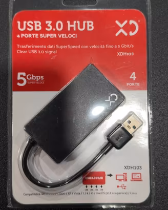 Hub USB 3.0 4 porte XD XDH103 nuovo