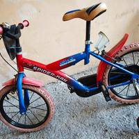 Bici Spiderman bimbo 4/5 anni con rotelle 
