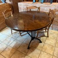Tavolo rotondo diametro 120 massello e ghisa