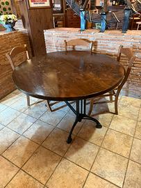 Tavolo rotondo diametro 120 massello e ghisa