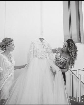 Abito da sposa rosa clara couture modello niher