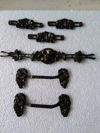 maniglie e pomelli vintage in bronzo e ottone