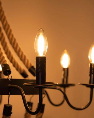 6 pezzi lampadine LED vintage candela E14