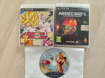 Ps3 Giochi-Dragon Ball Raging Blast+GTA+Minecraft