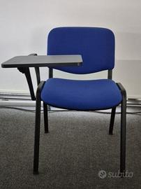 Sedia da aula o conferenza con bracciolo e leggio