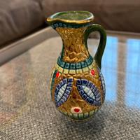 Anforina ceramica dipinta a mano con oro zecchino