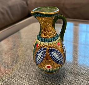 Anforina ceramica dipinta a mano con oro zecchino