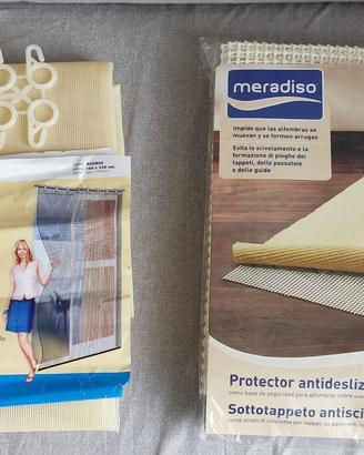 Sottotappeto antiscivolo e zanzariera a tenda