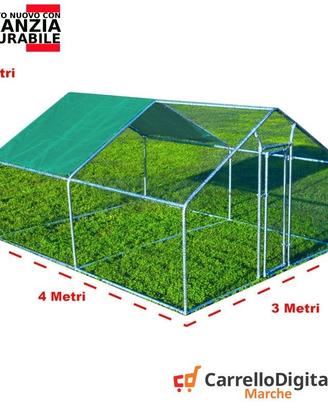 Recinto per Polli 3x4m x 2mH-12mq - Verde