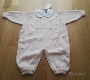 Tutina in lana per neonata made in Italy