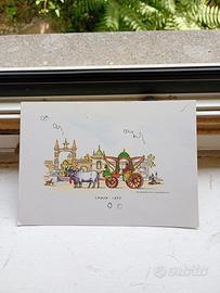 cartolina vintage serie Le Carrozze 