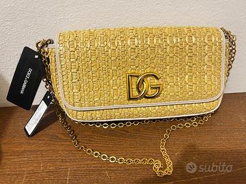 Borsa dolce & gabbana  spalla crochet  rafia nuova