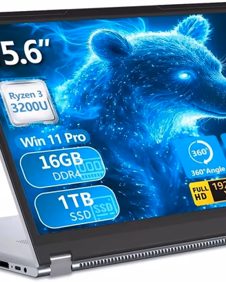 PC Portatile 2in1 Touchscreen 15,6 Ryzen R3-3200U 