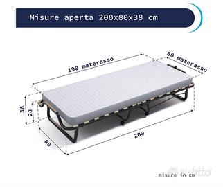 Letto singolo pieghevole nuovo