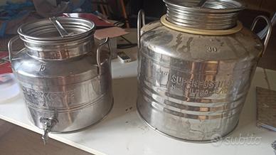 fusto in acciaio inox per olio