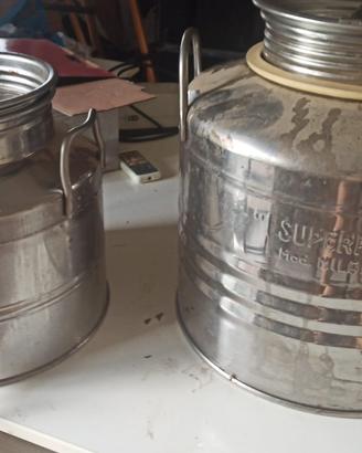 fusto in acciaio inox per olio