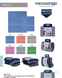 Set asciugamani 6 pz Sommaruga tinta unita