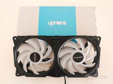 UpHere 12CM ventola doppia per case o radiatore