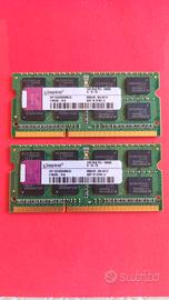 RAM DDR3 sodimm  Kingston(2gbx2) 2Rx8 Pc3 10600S