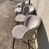 Sedie 4 quattro sedia tessuto grigio cucina sala