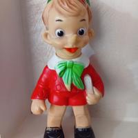 Pupazzo in gomma vintage Pinocchio 
