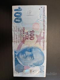 Banconota da 100 lire turche 