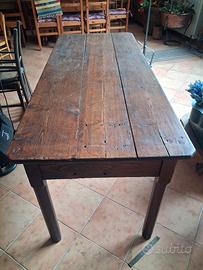 tavolo legno massello 185x70x78 h