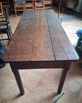 tavolo legno massello 185x70x78 h