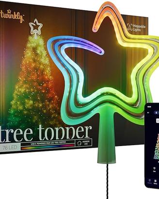 Twinkly Tree Topper, Puntale Albero di Natale Lumi