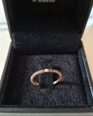 Anello diamanti e zaffiri