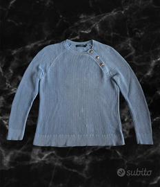 Maglione Ralph Lauren Donna M Azzurro Bottoni