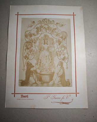 1899 Stampa Madonna del Rosario San Francesco Bari