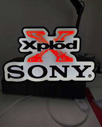 lightbox led 3d logo sony xplod