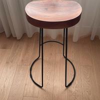 Set di 3 Sgabelli in legno di acacia e metallo