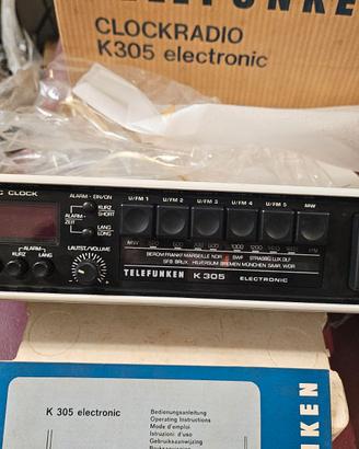 Radiosveglia Telefunken K305 Vintage, Nuova