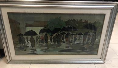 Quadro Olio su Tela Firmato MANZI 100x50cm