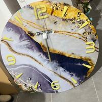 Orologio in vetro effetto marmo