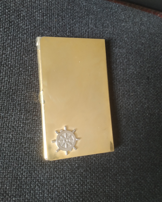 Rubrica telefonica vintage metallo dorato rara